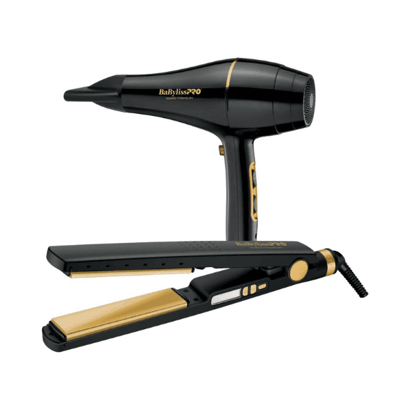 Pack Babyliss Secador 6176 Nano Titanium Gold + Planchita 4091